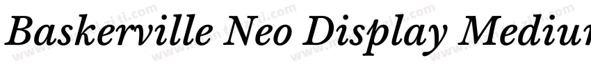 Baskerville Neo Display Medium字体转换